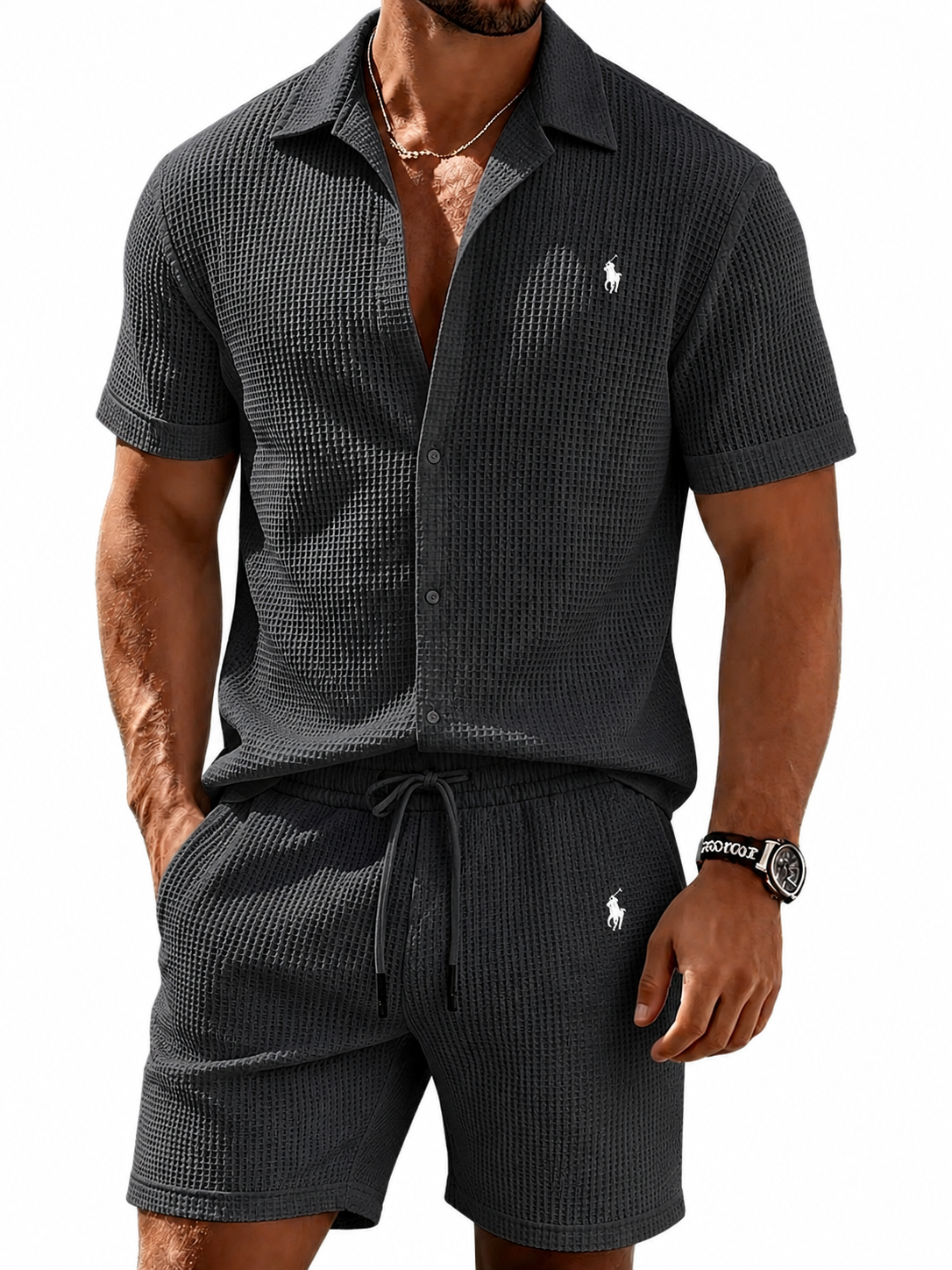 The Waffle-Knit Resort Set