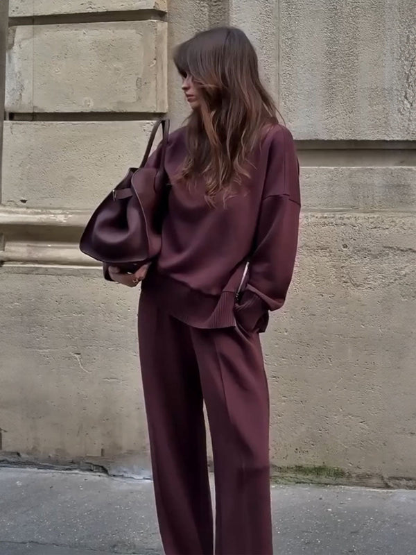 Cozy Relaxed Weekend Sweatshirt Set