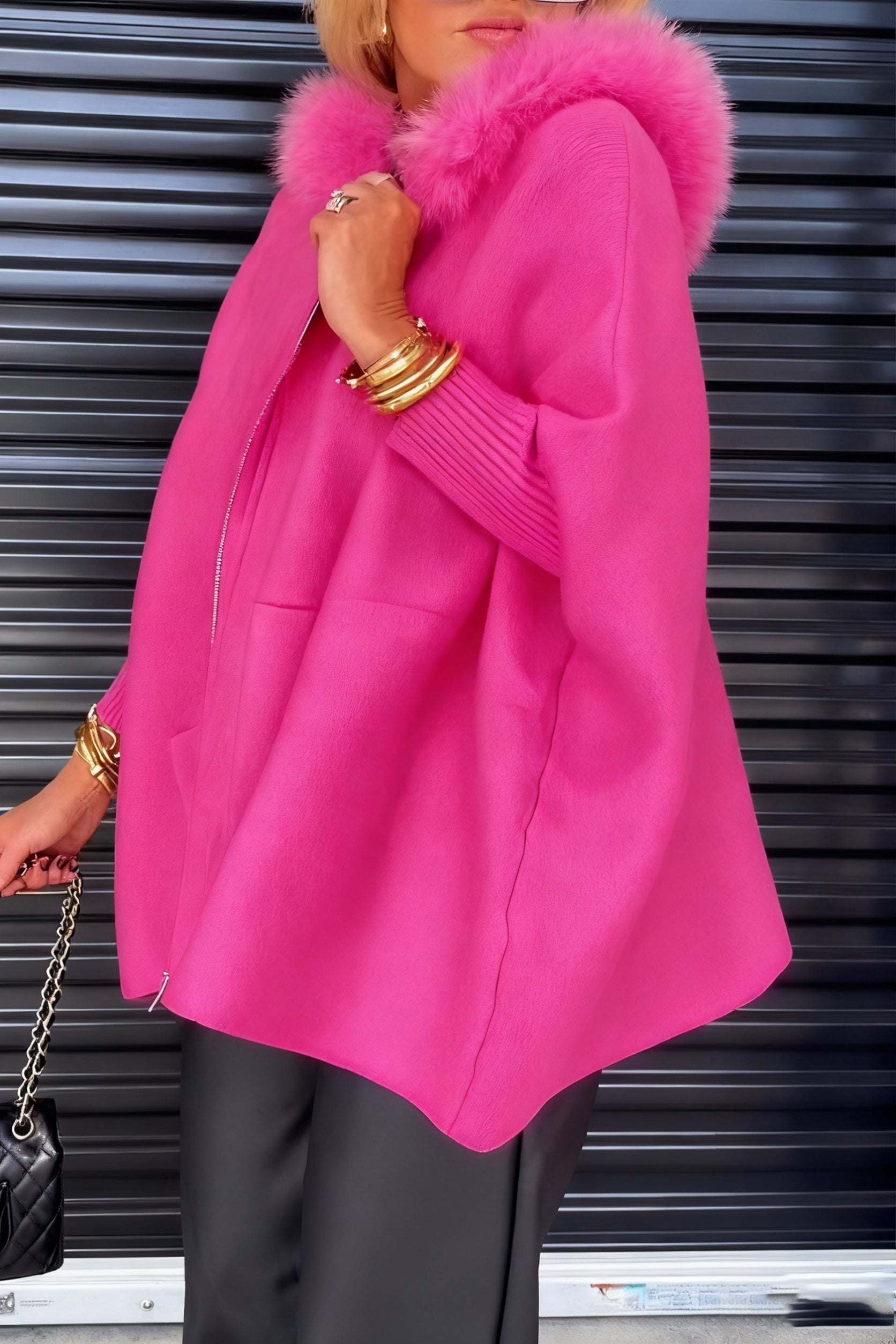 Urban Fur-Trim Casual Jacket