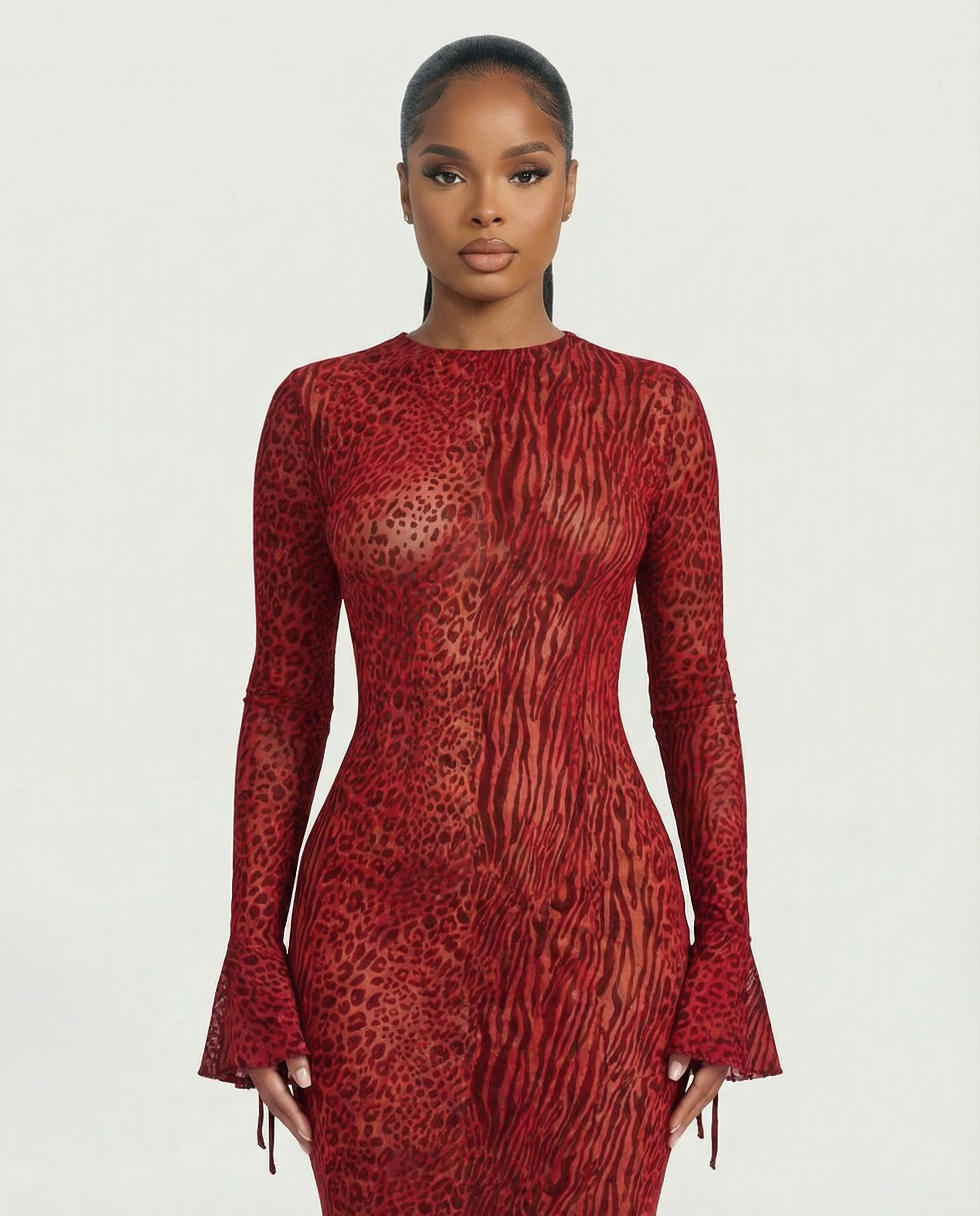 Ashley Bold Mesh Maxi Dress